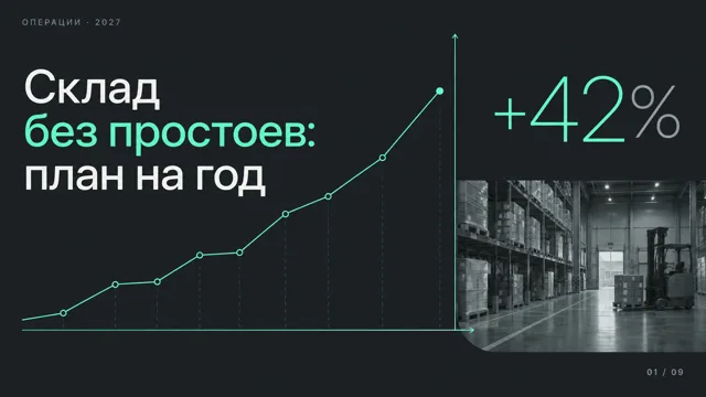 Графит и мята: Графит, мятный акцент и чистые графики. Для логистики, IT и операционных отчётов.